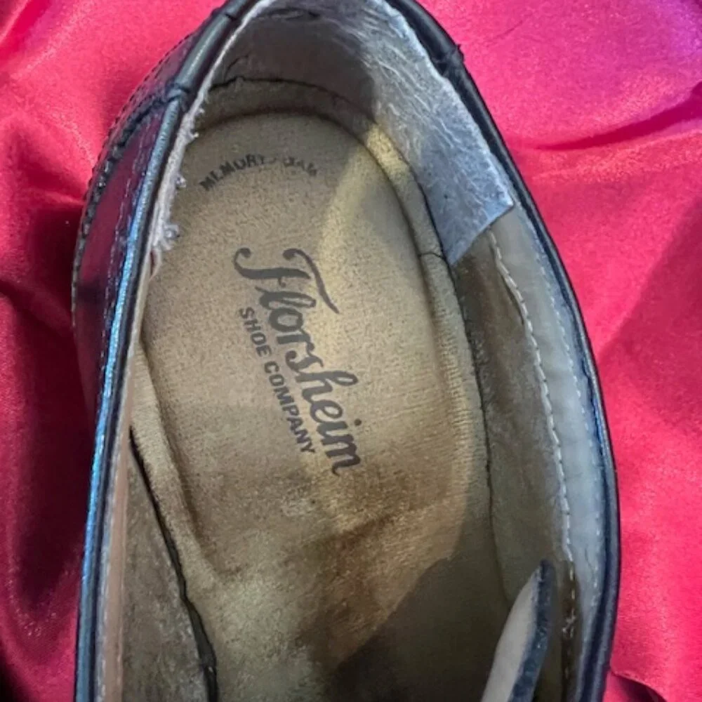 Florsheim Matera Wing Ox‎ dress wingtip oxford style shoes men's black size 10.5